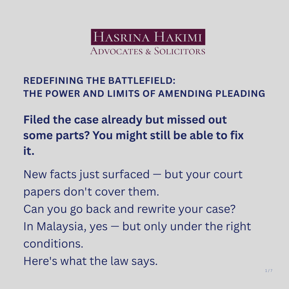REWRITING THE BATTLEFIELD: THE POWER AND LIMITS OF AMENDING PLEADINGS