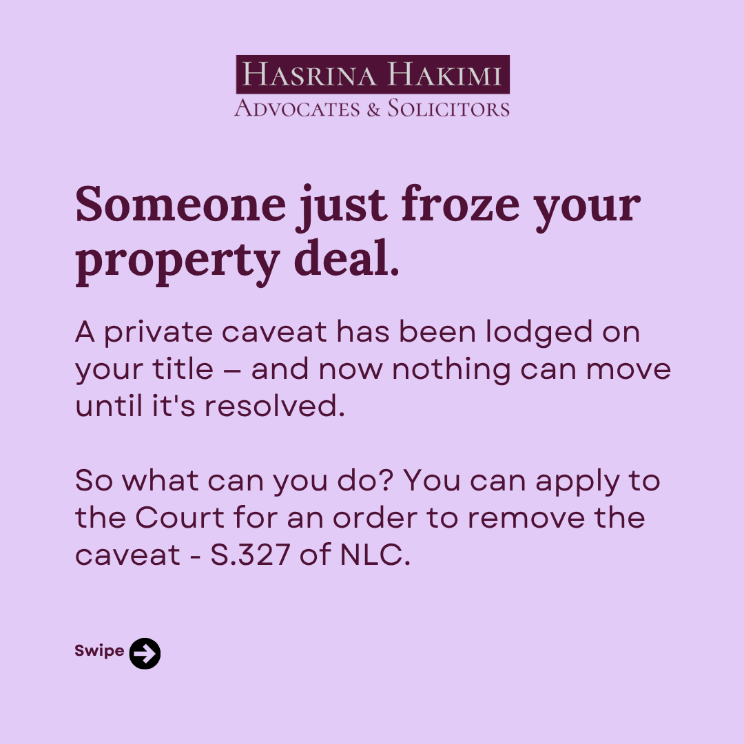 REMOVAL OF PRIVATE CAVEAT: BALANCING PROTECTION AND FAIRNESS