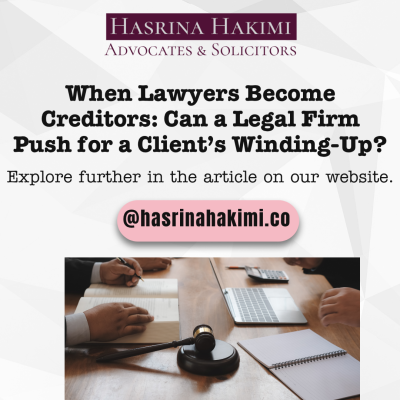 Cover Page When Legal Firms Become Creditors in Winding-Up Proceedings