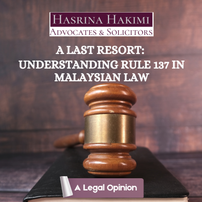 cover page Rule 137
