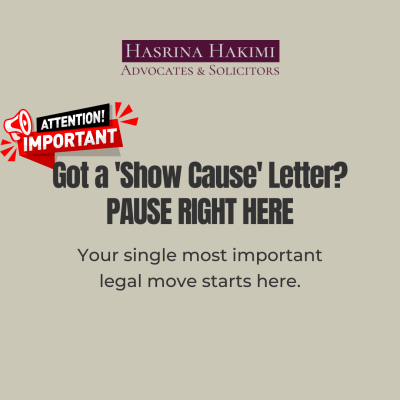 cover page showcause letter